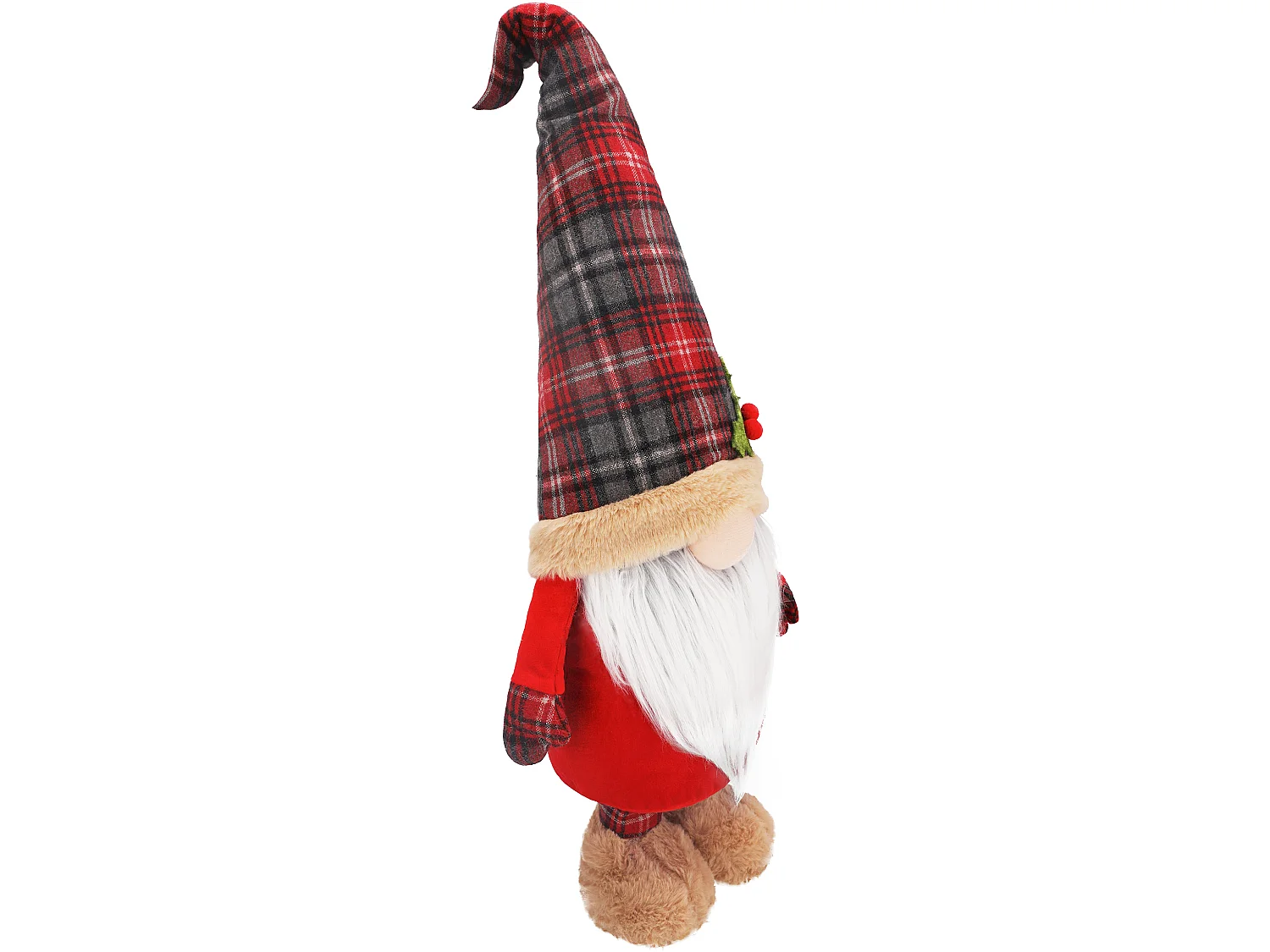 Kerstkabouter decoratief textiel rood 70x25 cm