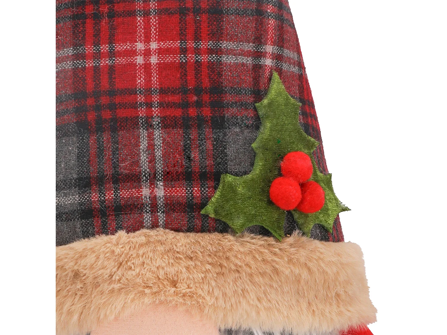 Kerstkabouter decoratief textiel rood 70x25 cm