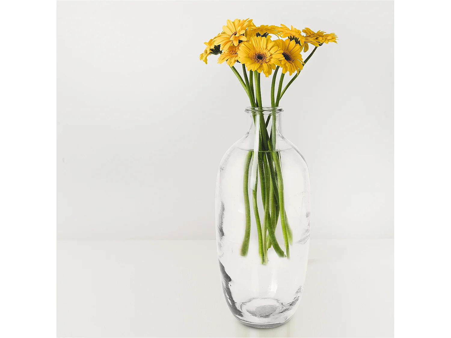Decoratieve glazen vaas, transparant, 30 cm