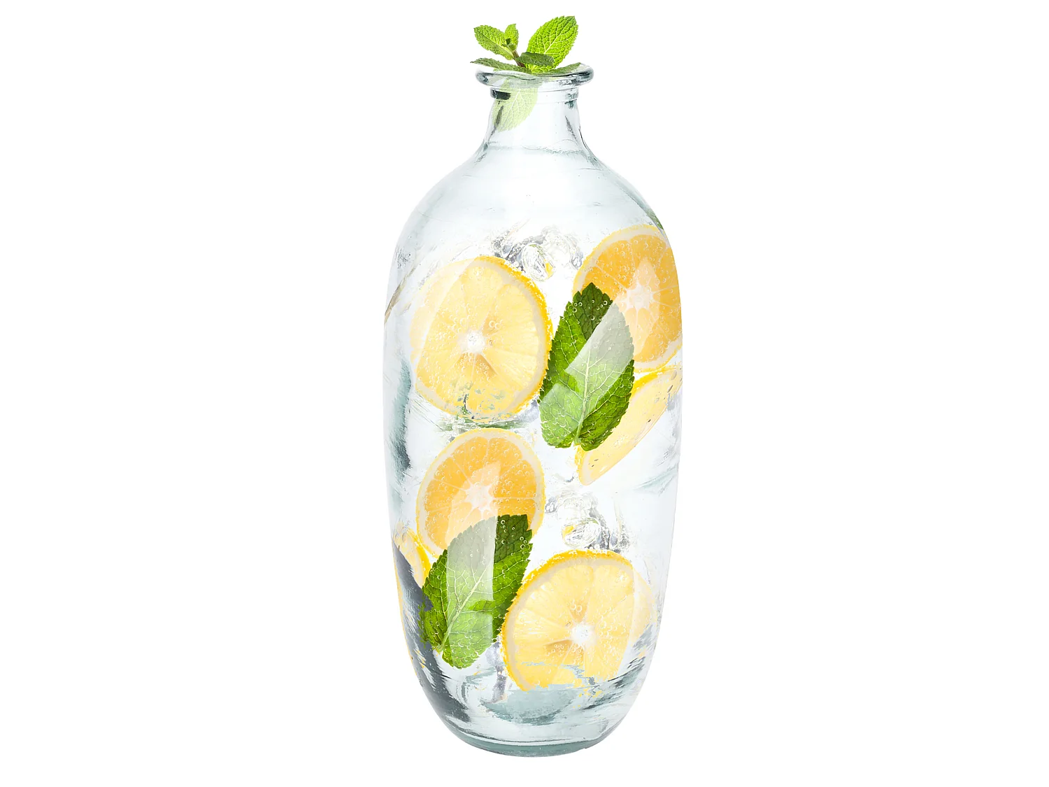 Decoratieve glazen vaas, transparant, 30 cm