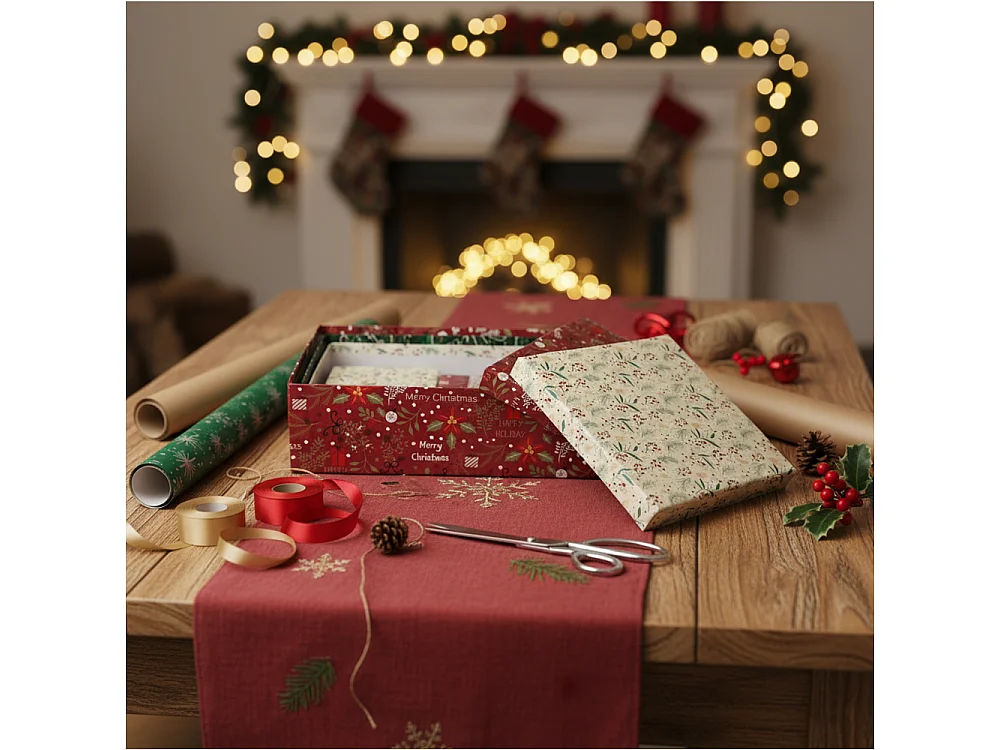 Cadeaudozen set feestelijk karton kleurrijk 36,5x30x11,2 cm 34,3x27,3x10,3 cm 31,5x25x9,3 cm