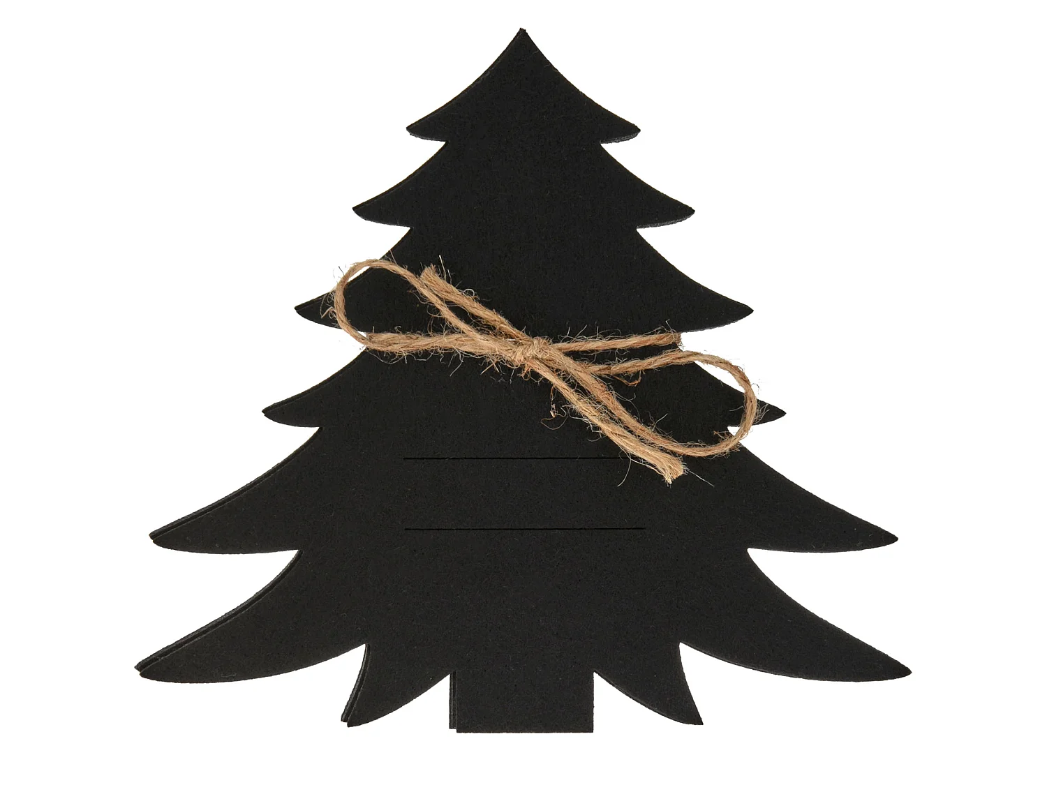 Weihnachts Besteckhalter Filz Tannenbaum Schwarz 18x19,5 cm 4 Stk