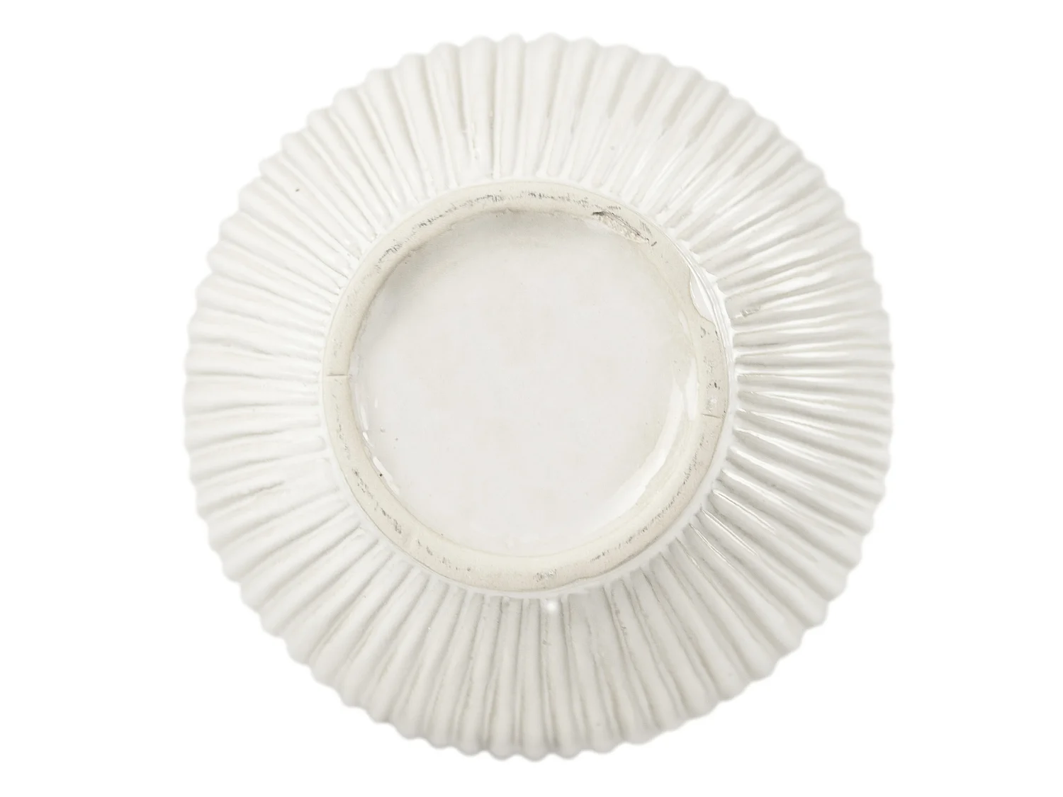 Vase décoratif en céramique décoré blanc 21 cm