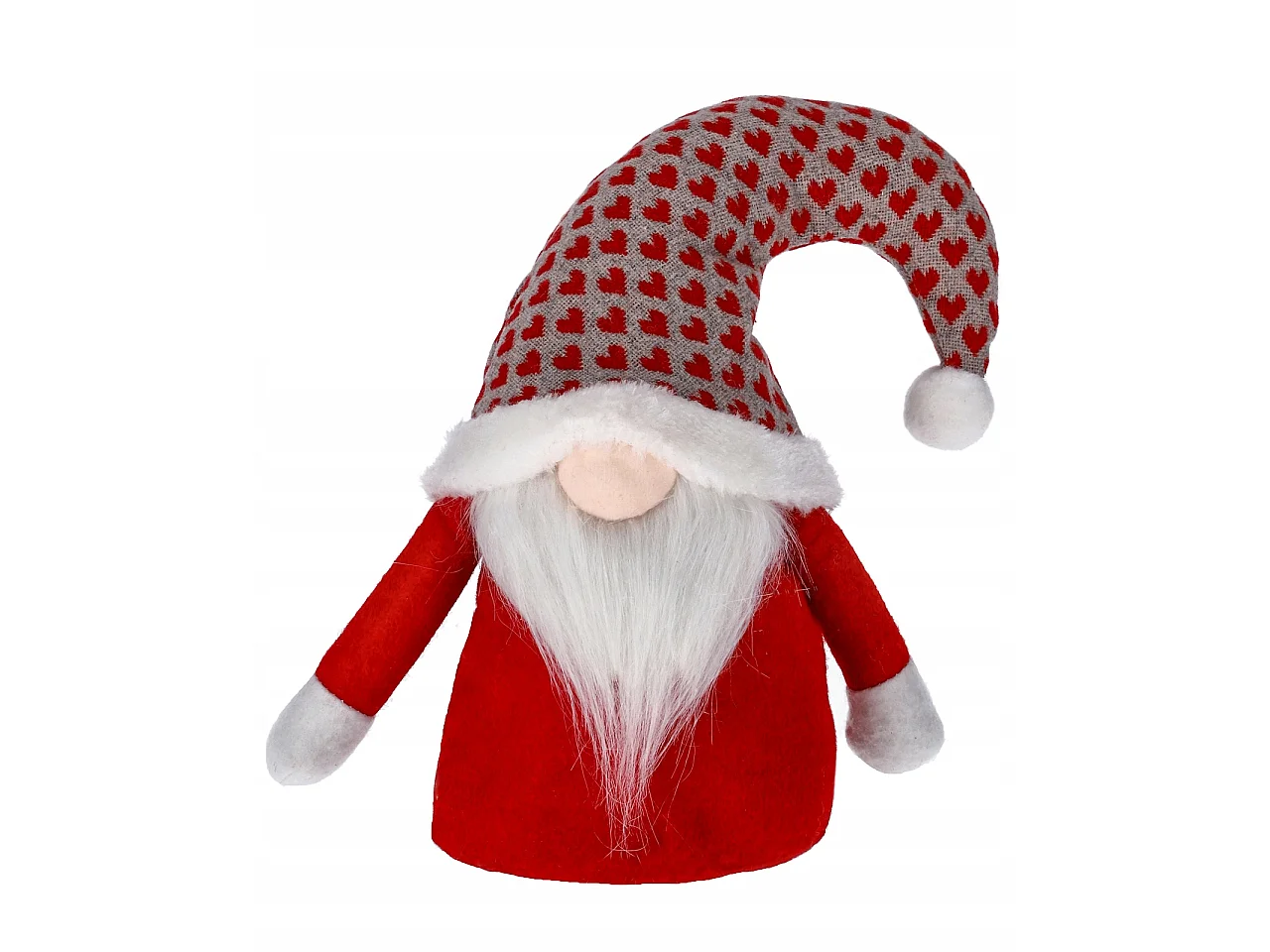 Kerstkabouter decoratief textiel rood 25x17 cm