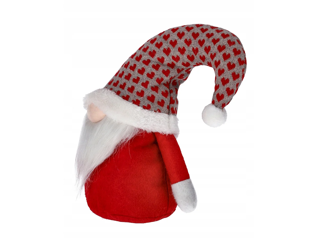 Kerstkabouter decoratief textiel rood 25x17 cm