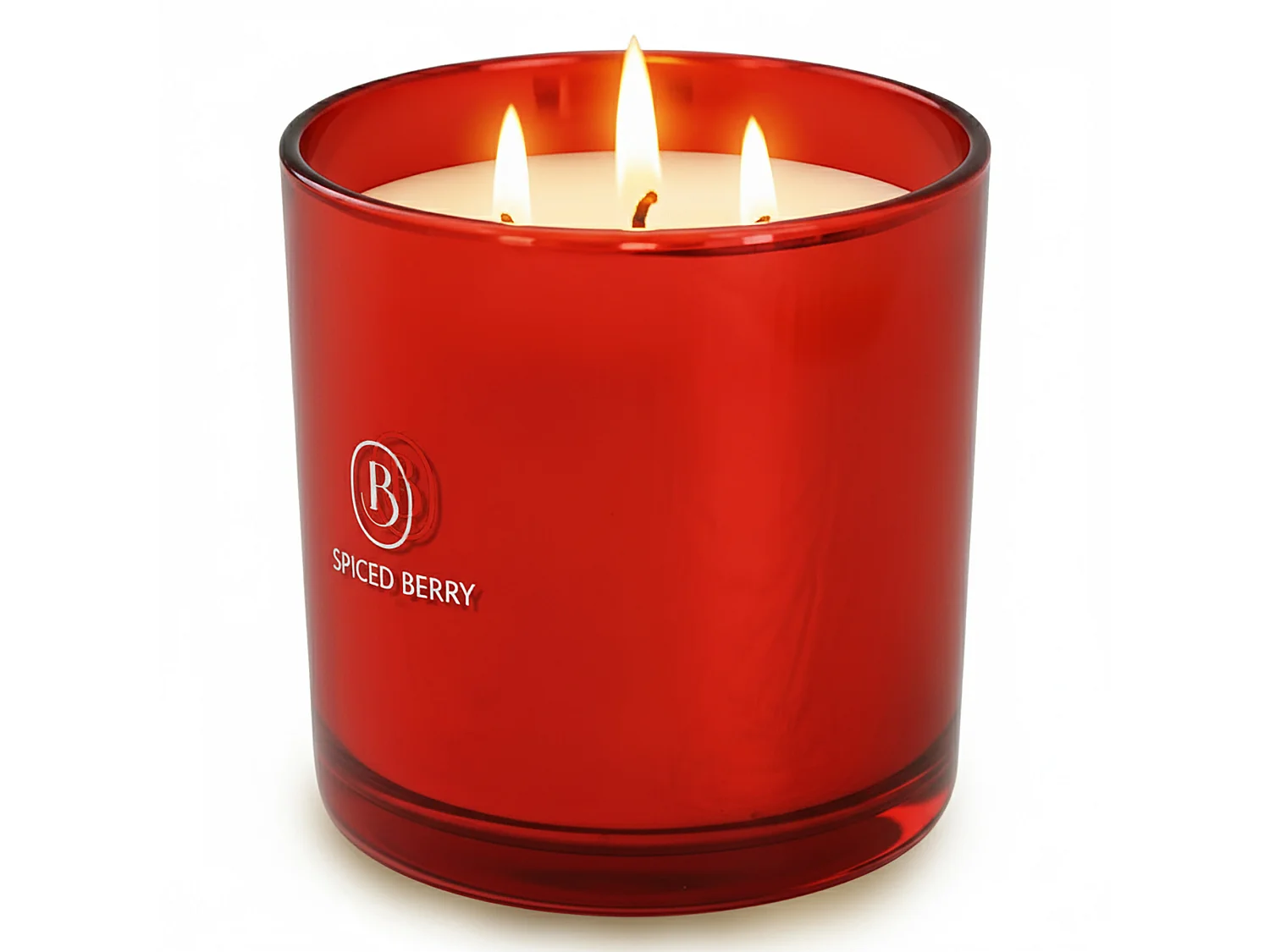 Bougie décorative de Noël parfumée en verre rouge 15x15 cm