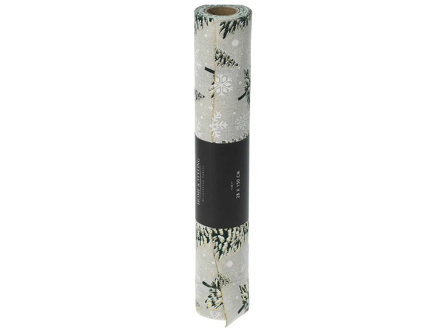 Chemin de table de Noël décoratif polyester coton doré 200x28 cm