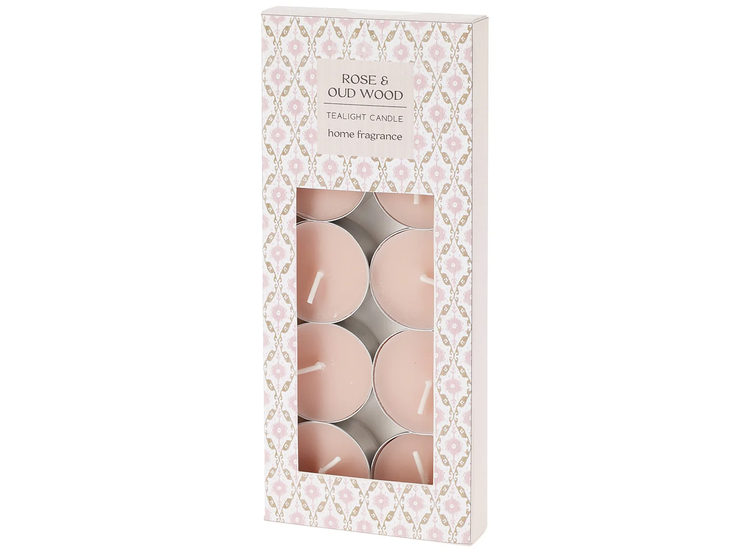 Bougies parfumées tealight en paraffine Rose & Oud Wood roses 10 pcs 120 g