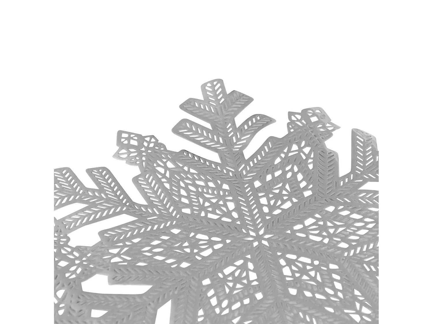 Runner da tavola natalizio decorativo in plastica argento 90x35 cm