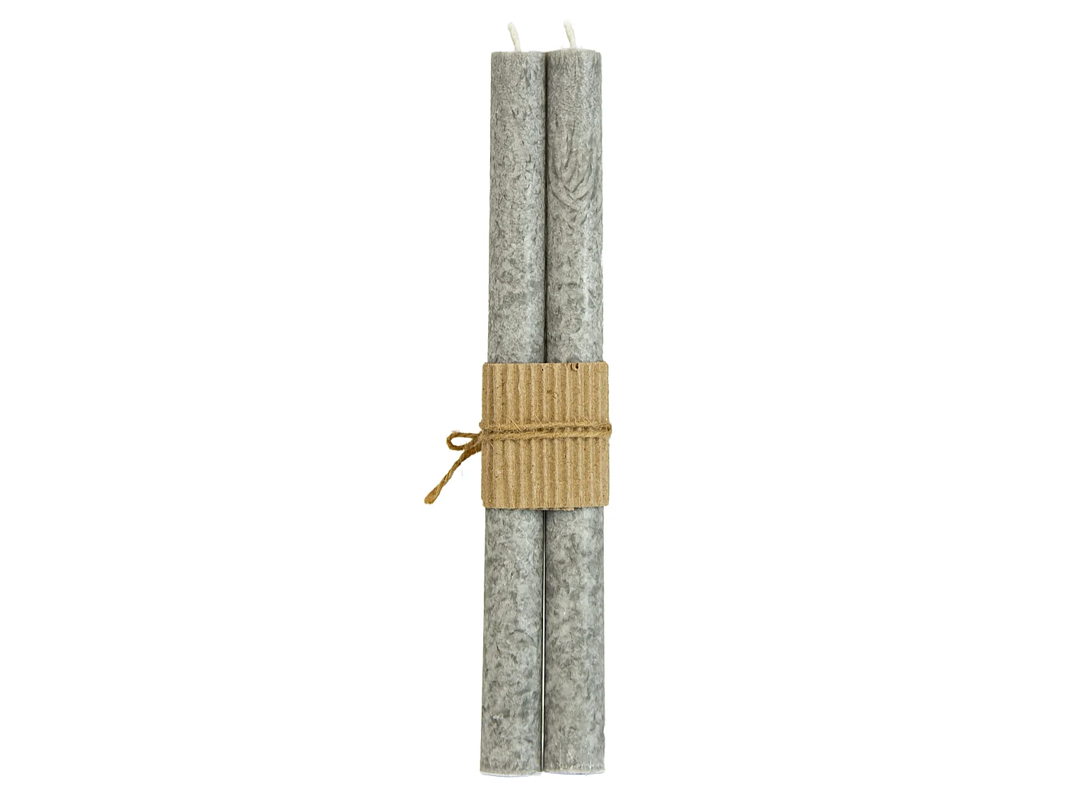 Bougies traditionnelles droites de Noël décoratives cire grise 25,3 cm 2 szt.