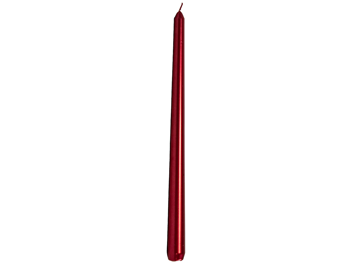 Candela natalizia semplice in cera rossa 4 pz 21x21x300 mm