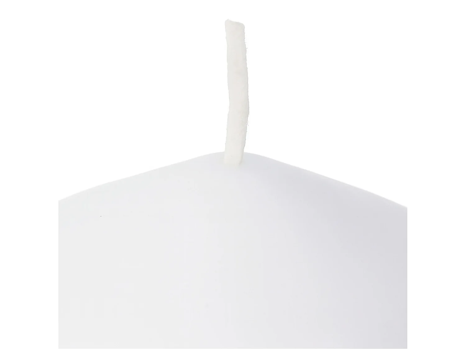 Bougie pilier de Noël simple cire blanche 7x15 cm