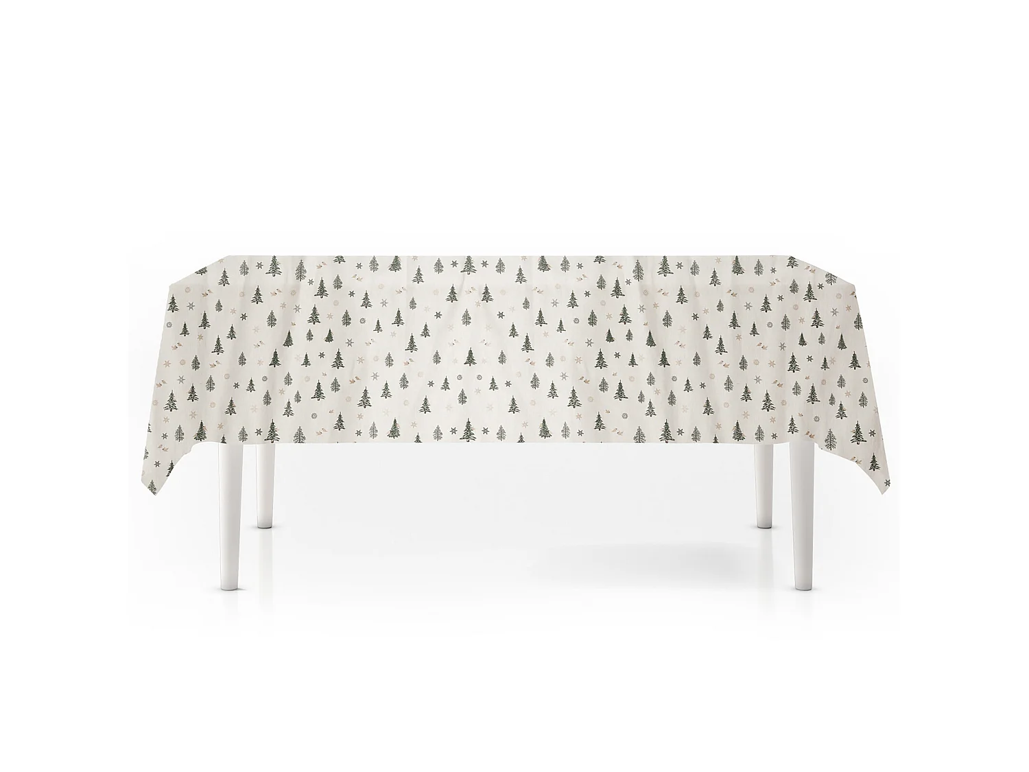 Tovaglia natalizia antimacchia decorativa in poliestere cotone oro 140x180 cm