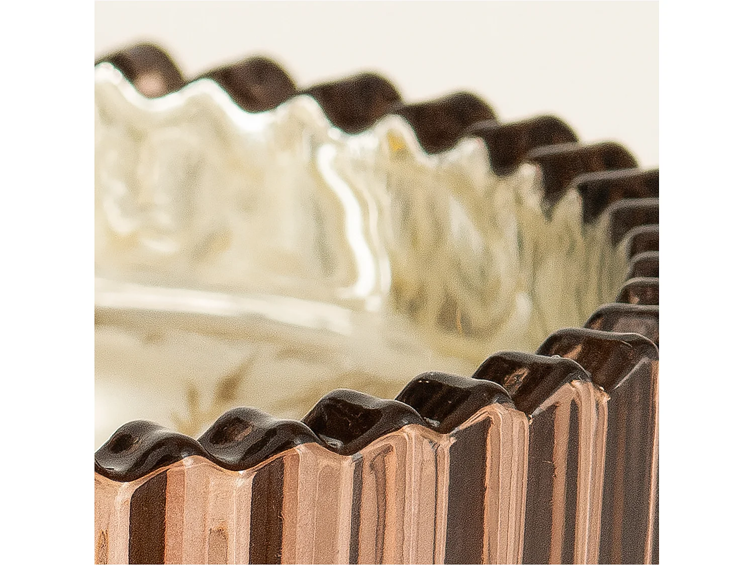 Bougie décorative en verre parfumée mocca 10x5 cm