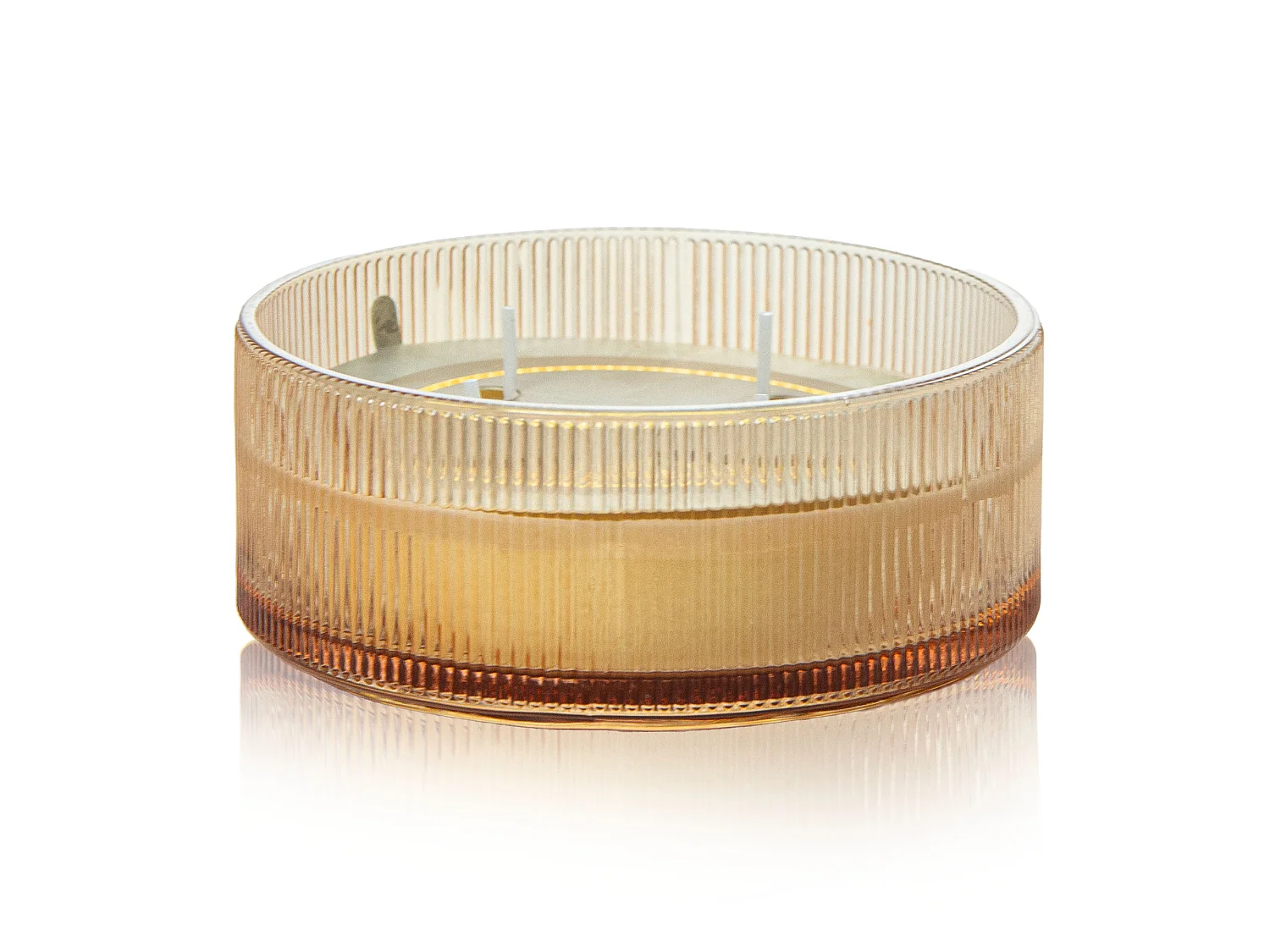 Bougie parfumée en verre Wild White Tea festive 13 cm ronde décorative