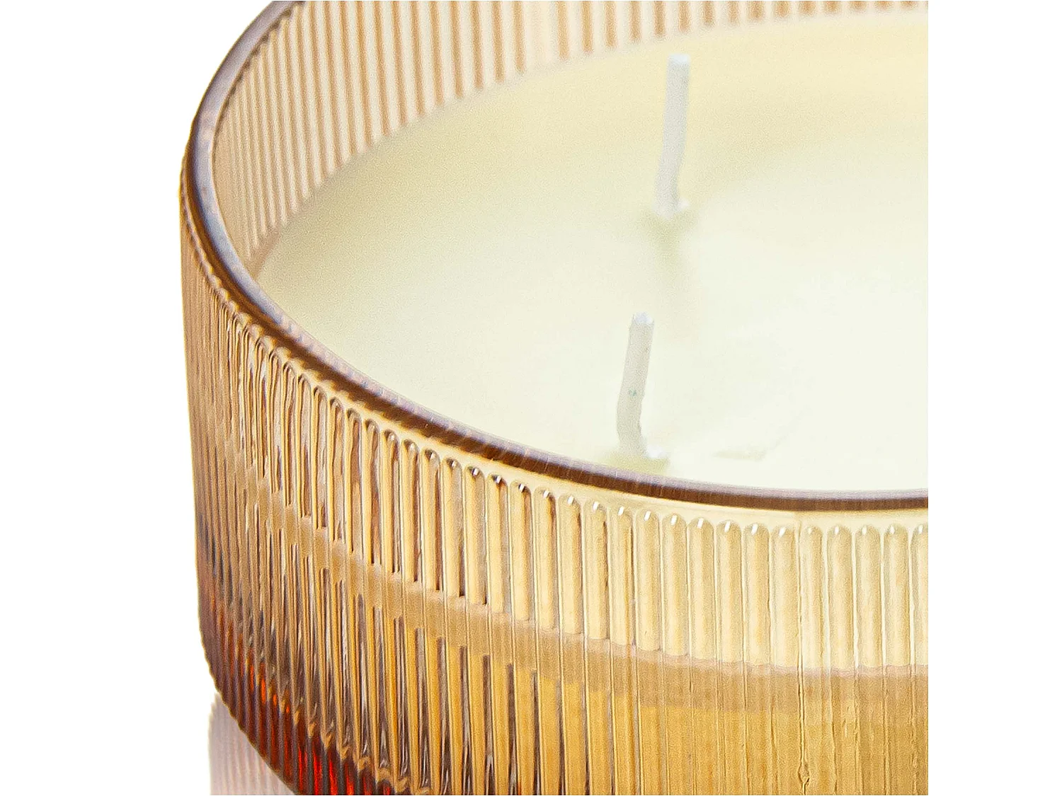 Bougie parfumée en verre Wild White Tea festive 13 cm ronde décorative
