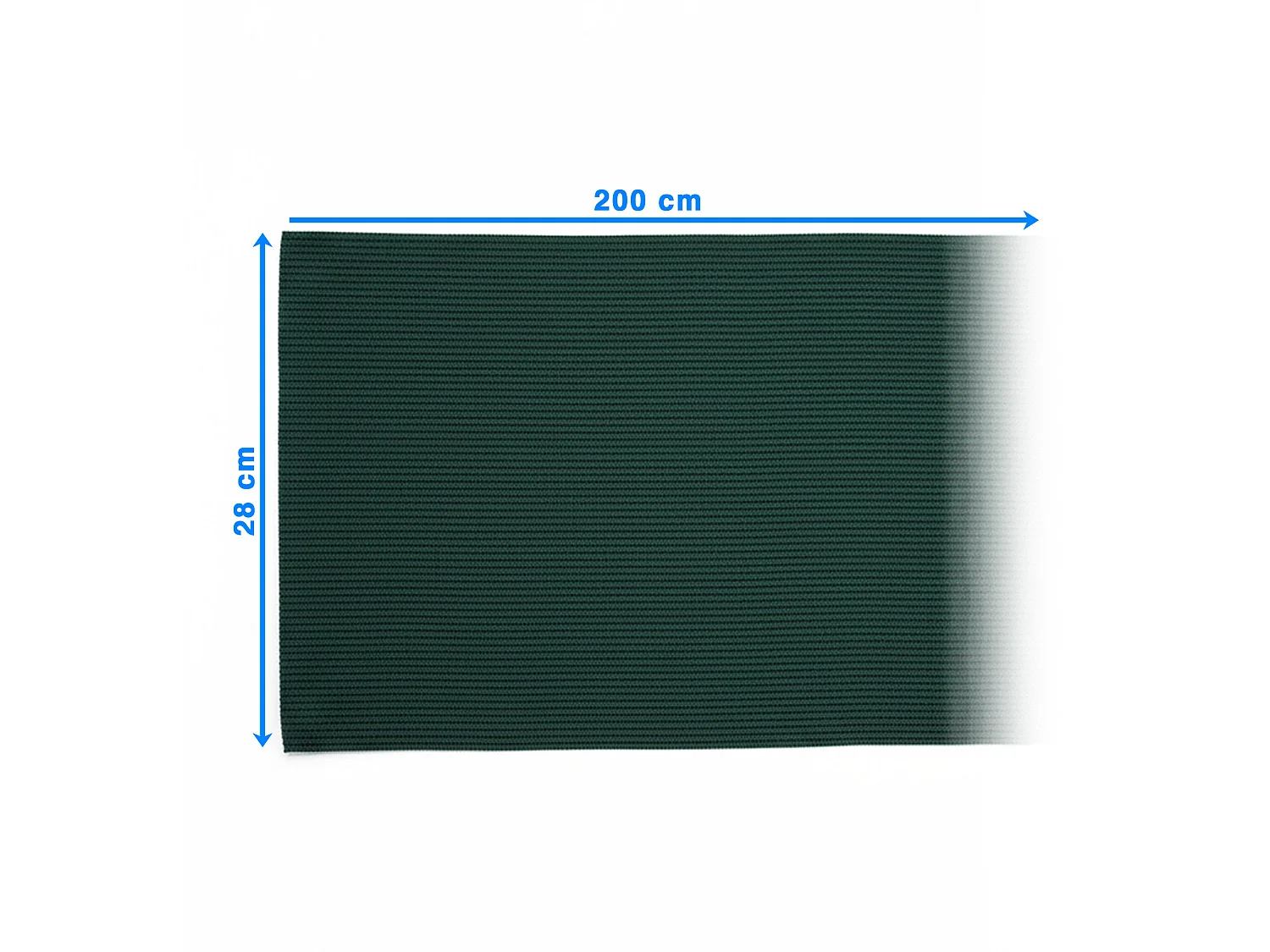 Chemin de table de Noël rayé en polyester vert 200x28 cm