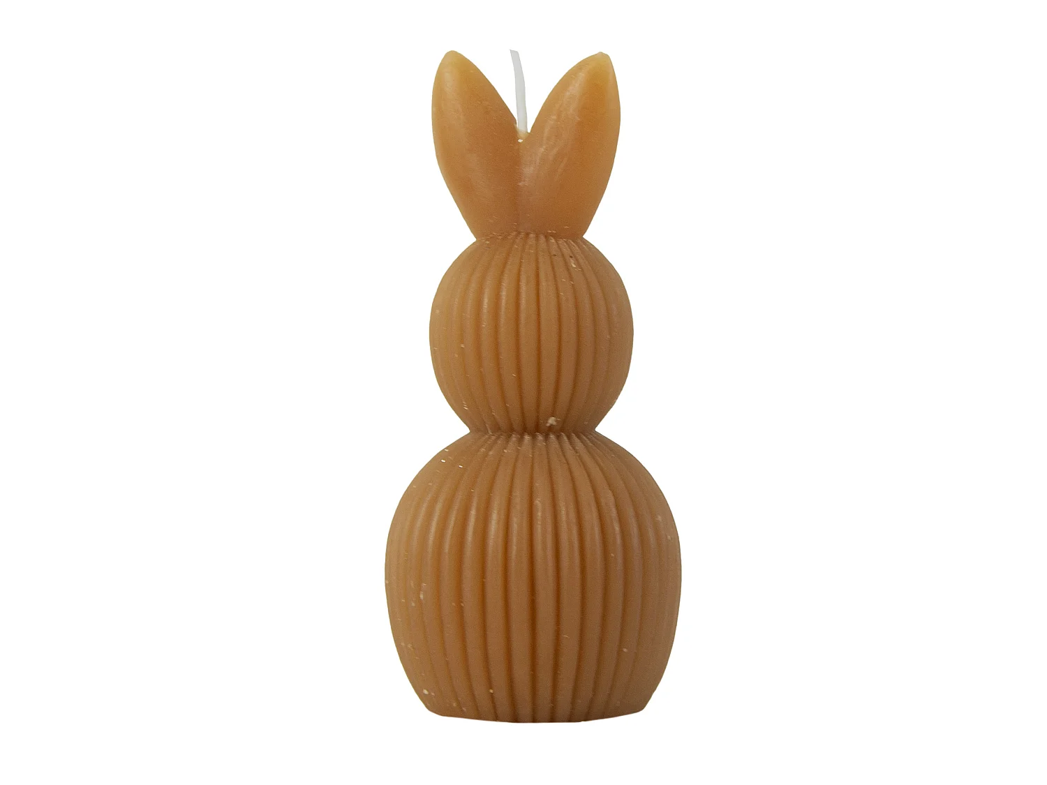 Bougie décorative de Pâques lapin en cire marron 12,5x6 cm