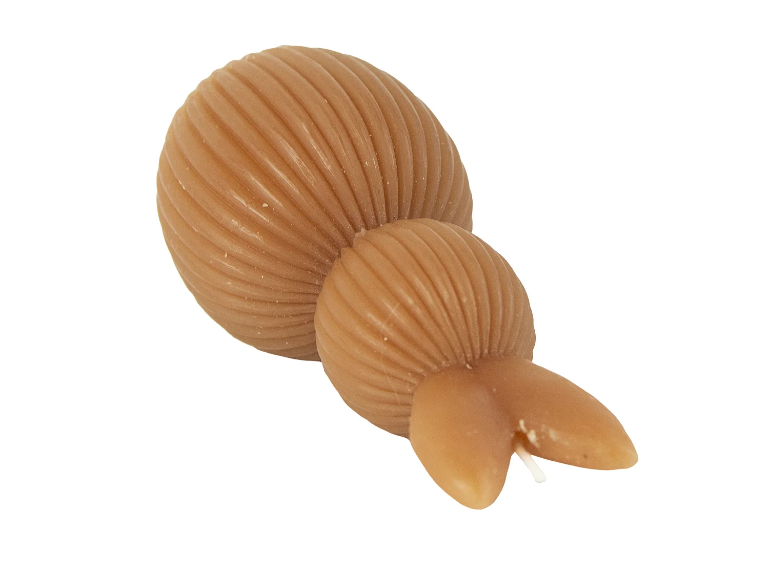 Bougie décorative de Pâques lapin en cire marron 12,5x6 cm