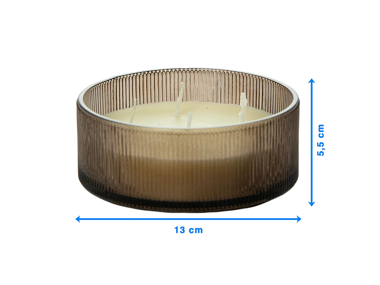 Bougie parfumée festive en verre Ebony Agarwood 13 cm ronde décorative