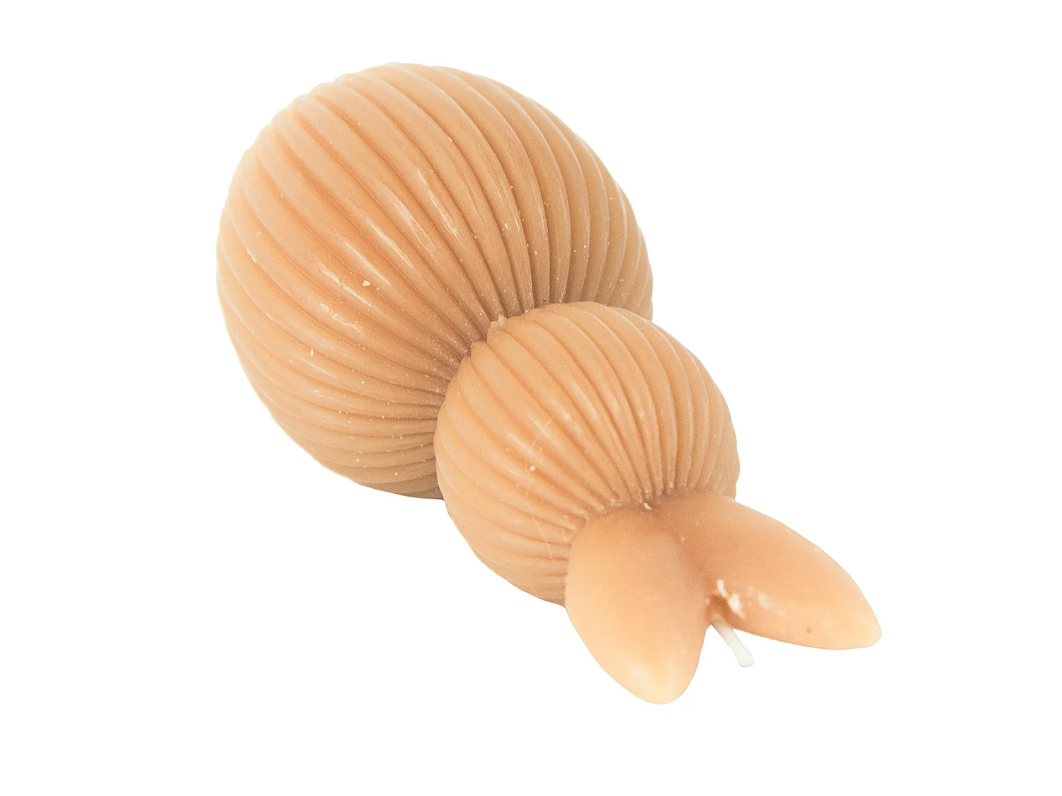 Bougie décorative de Pâques lapin sur œuf cire pêche 12,5x6 cm