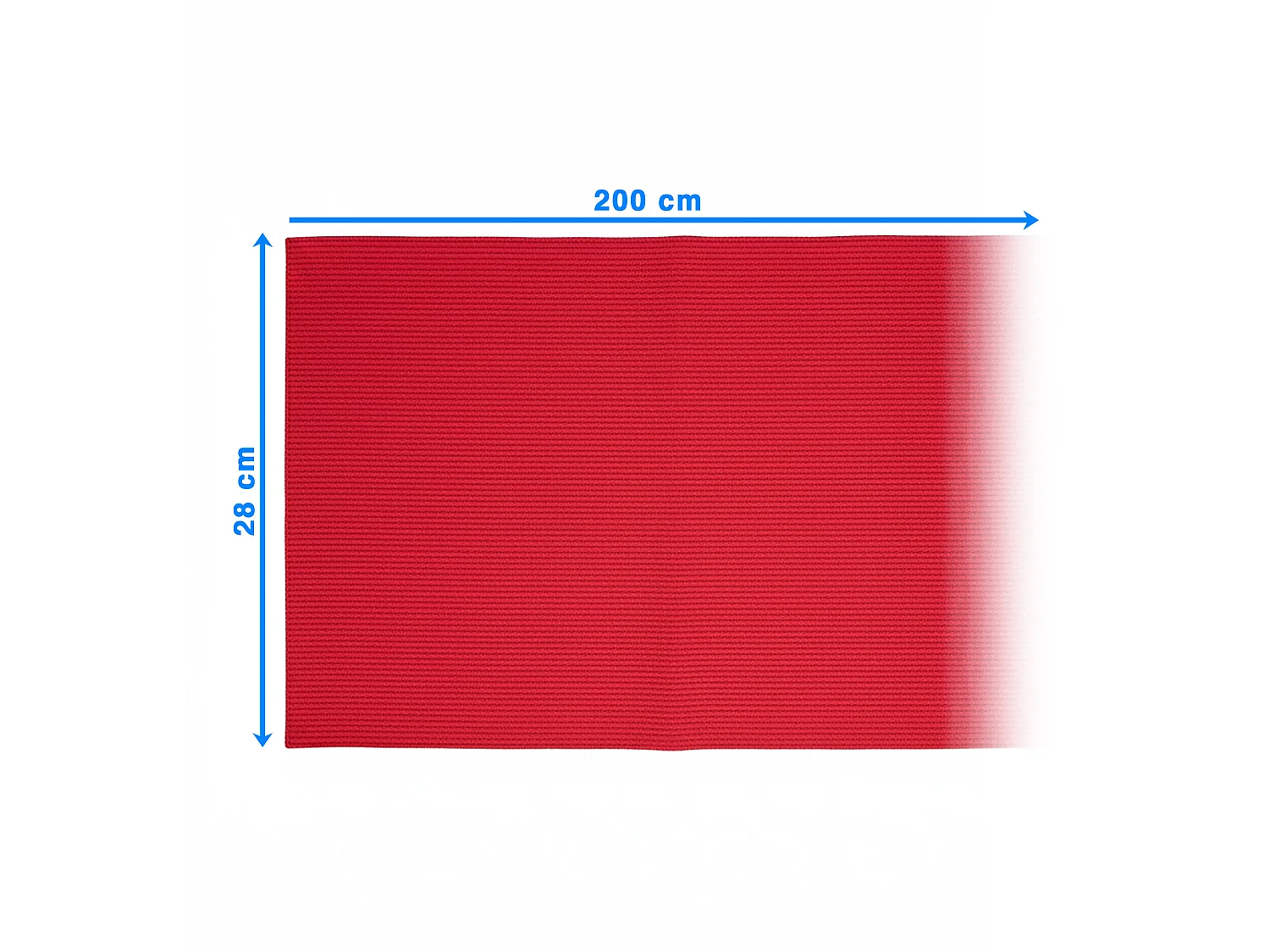 Chemin de table de Noël décoratif polyester rouge 200x28 cm