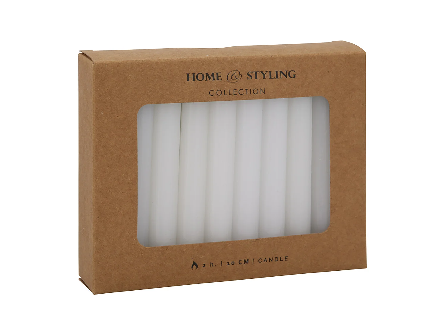 Bougies de table classiques en paraffine blanche lot de 20 13x100 mm