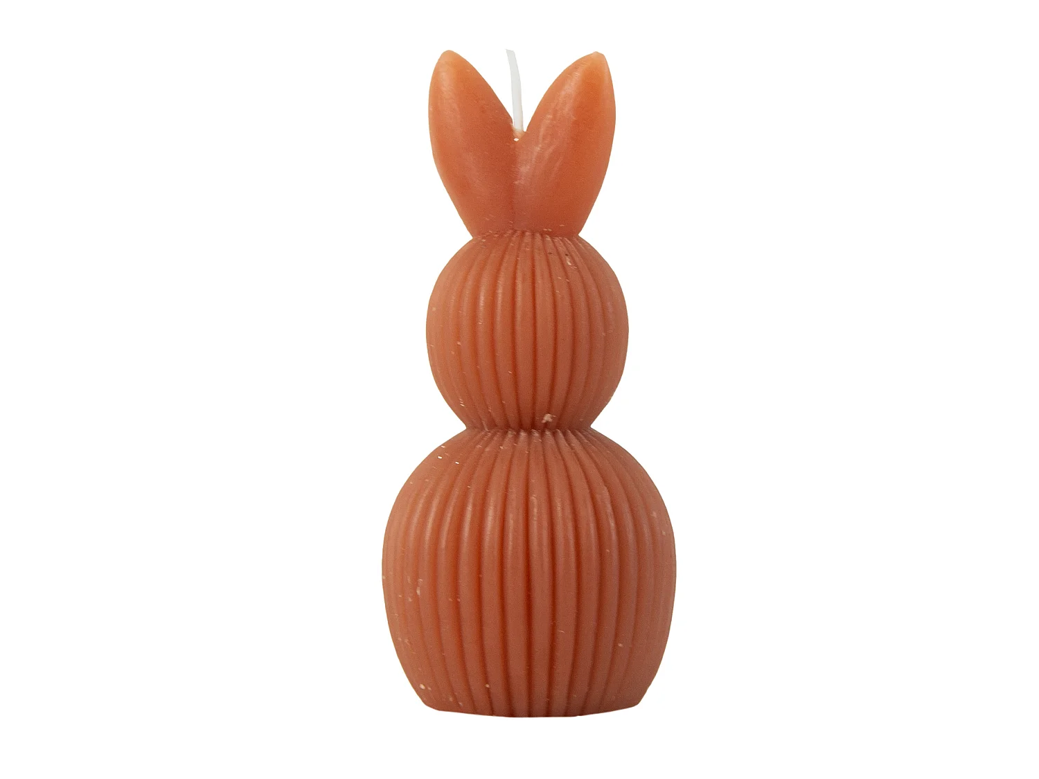 Bougie décorative de Pâques lapin sur œuf cire bordeaux 12,5x6 cm