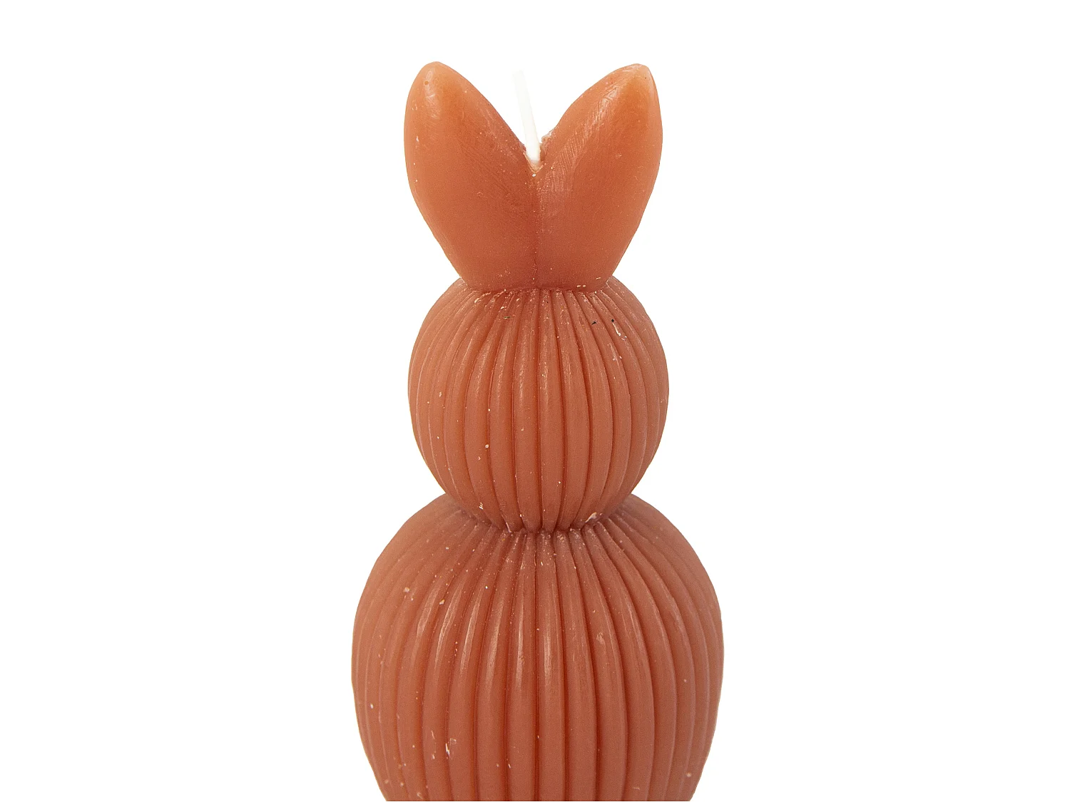 Bougie décorative de Pâques lapin sur œuf cire bordeaux 12,5x6 cm