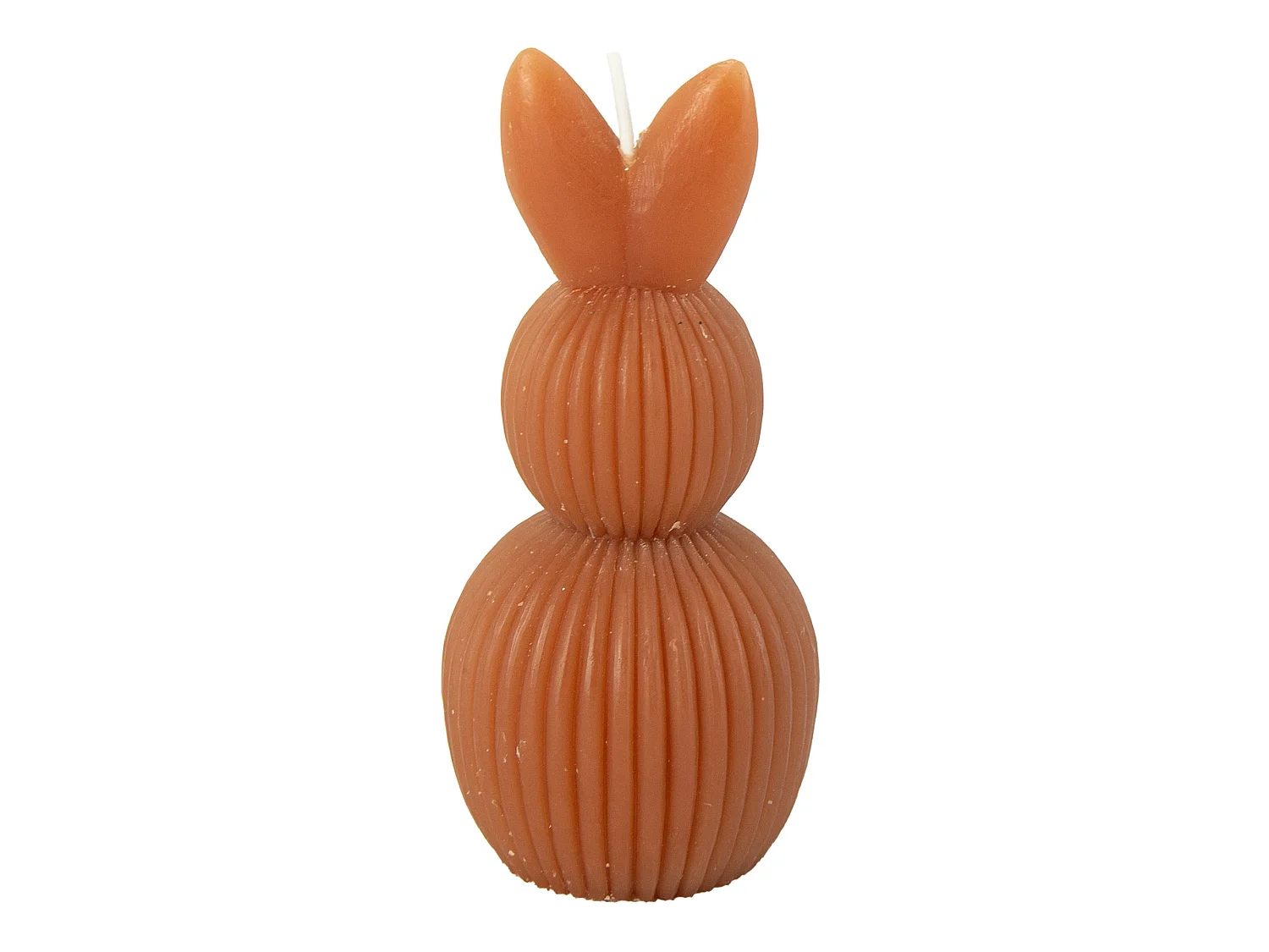 Bougie décorative de Pâques lapin sur œuf cire bordeaux 12,5x6 cm