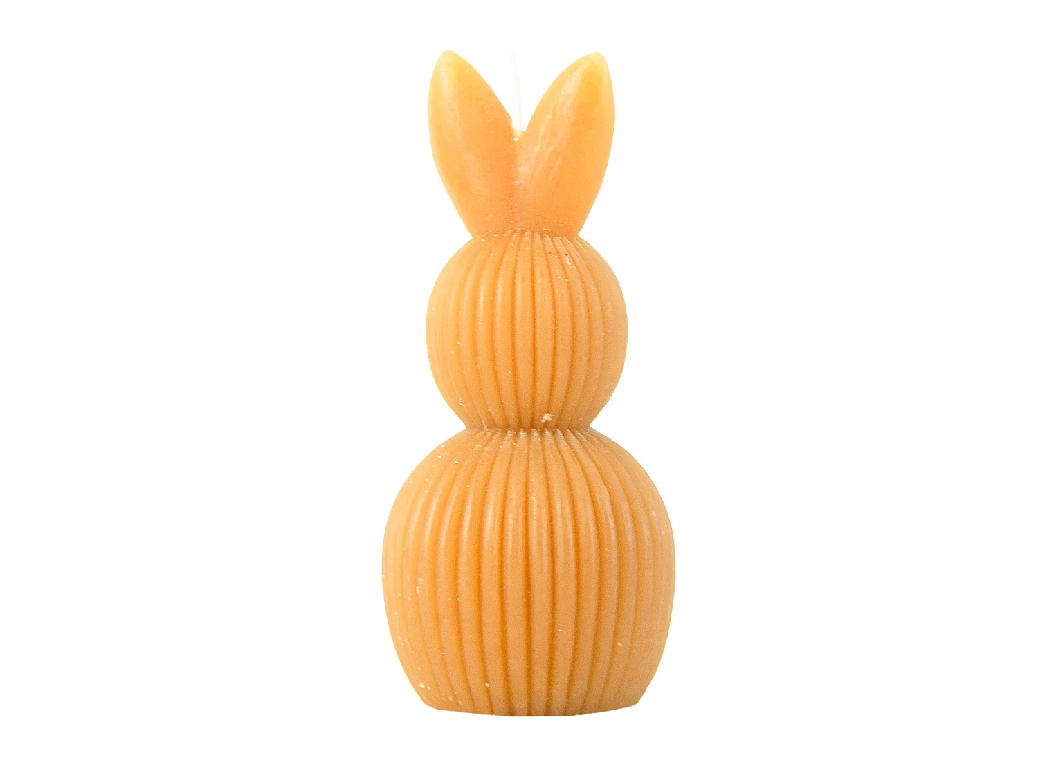 Bougie décorative de Pâques lapin sur œuf cire caramel 12,5x6 cm