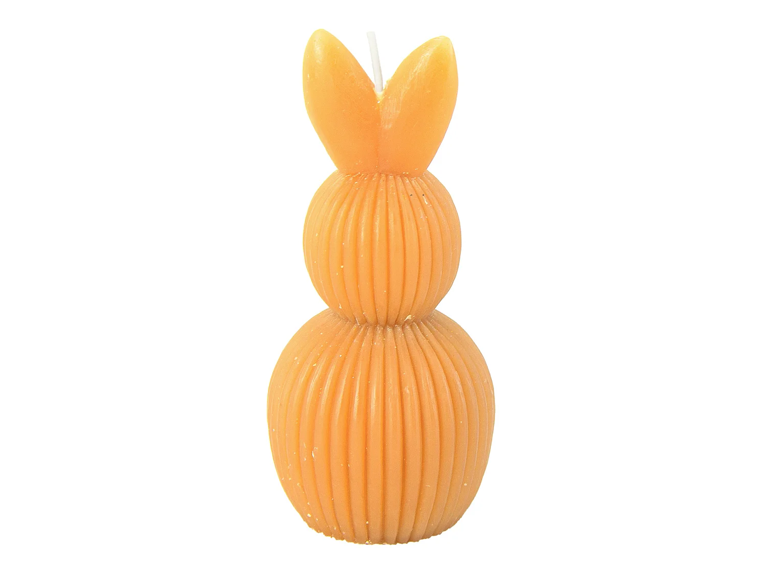 Bougie décorative de Pâques lapin sur œuf cire caramel 12,5x6 cm