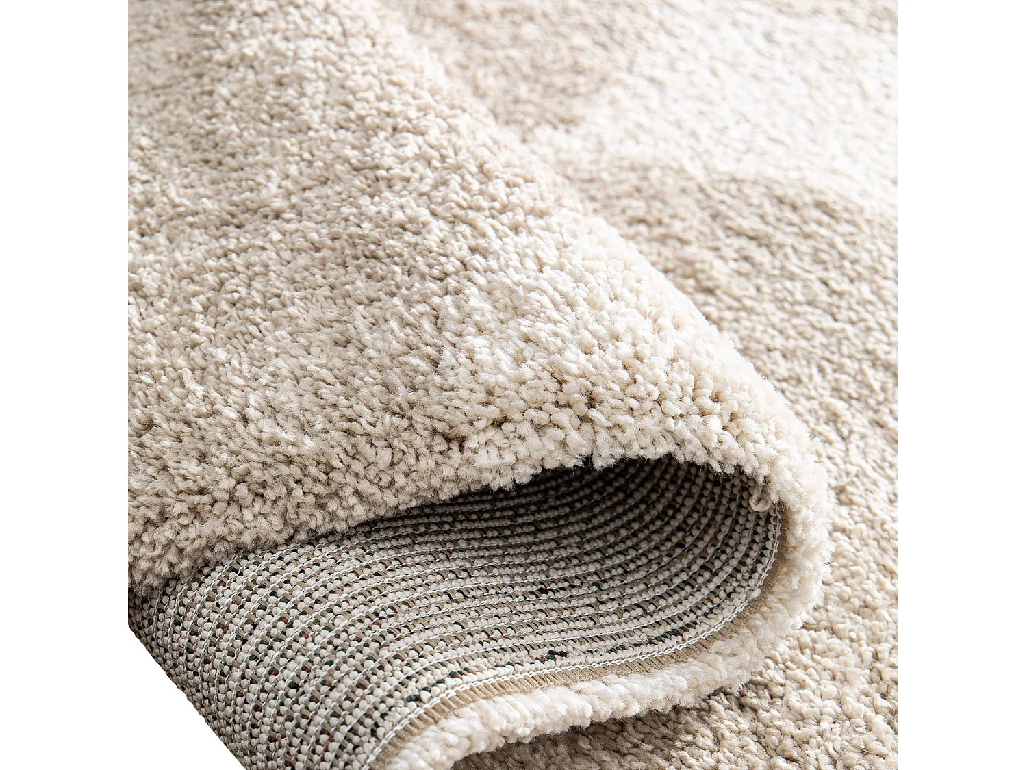 Tapis intérieur motif ronds crème et beige 200 x 290cm - Stella