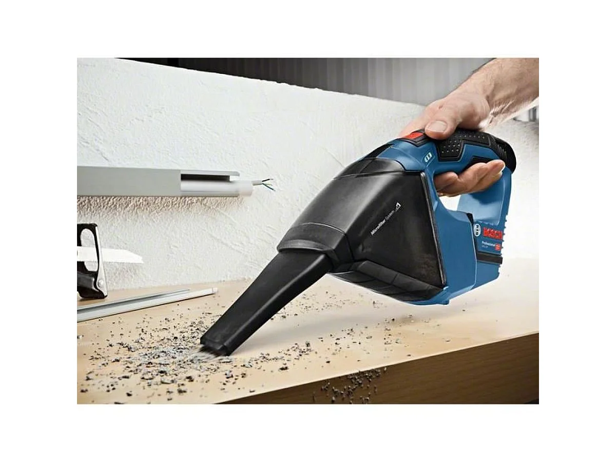 Aspirateur à main sans fil Bosch Professional GAS 12V avec 2 batteries 3,0Ah et L-BOXX - 06019E3003