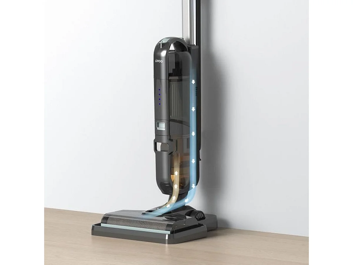 LIVOO CLEAN'UP DOH143 Aspirateur balai laveur filaire 2-en-1 600 W, 15 kPa