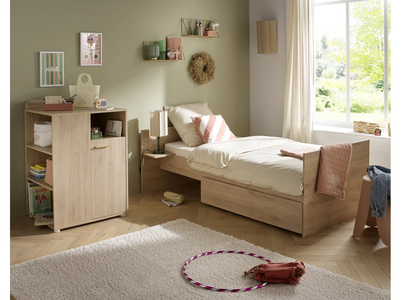 SAUTHON Adele lit combiné évolutif 120 x 60 cm avec commode à langer intégrée