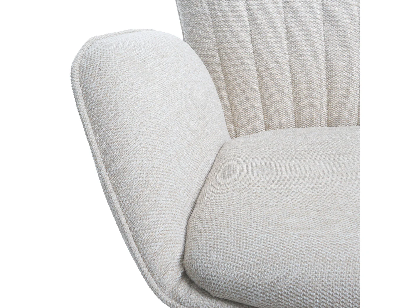 Tabourets de bar MCW-M67 (lot de 2),  pied crème, pied noir