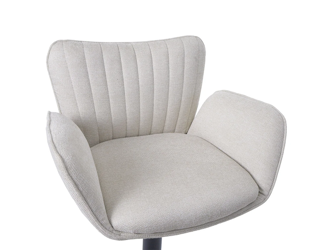 Tabouret de bar MCW-M67,  pied crème, pied noir