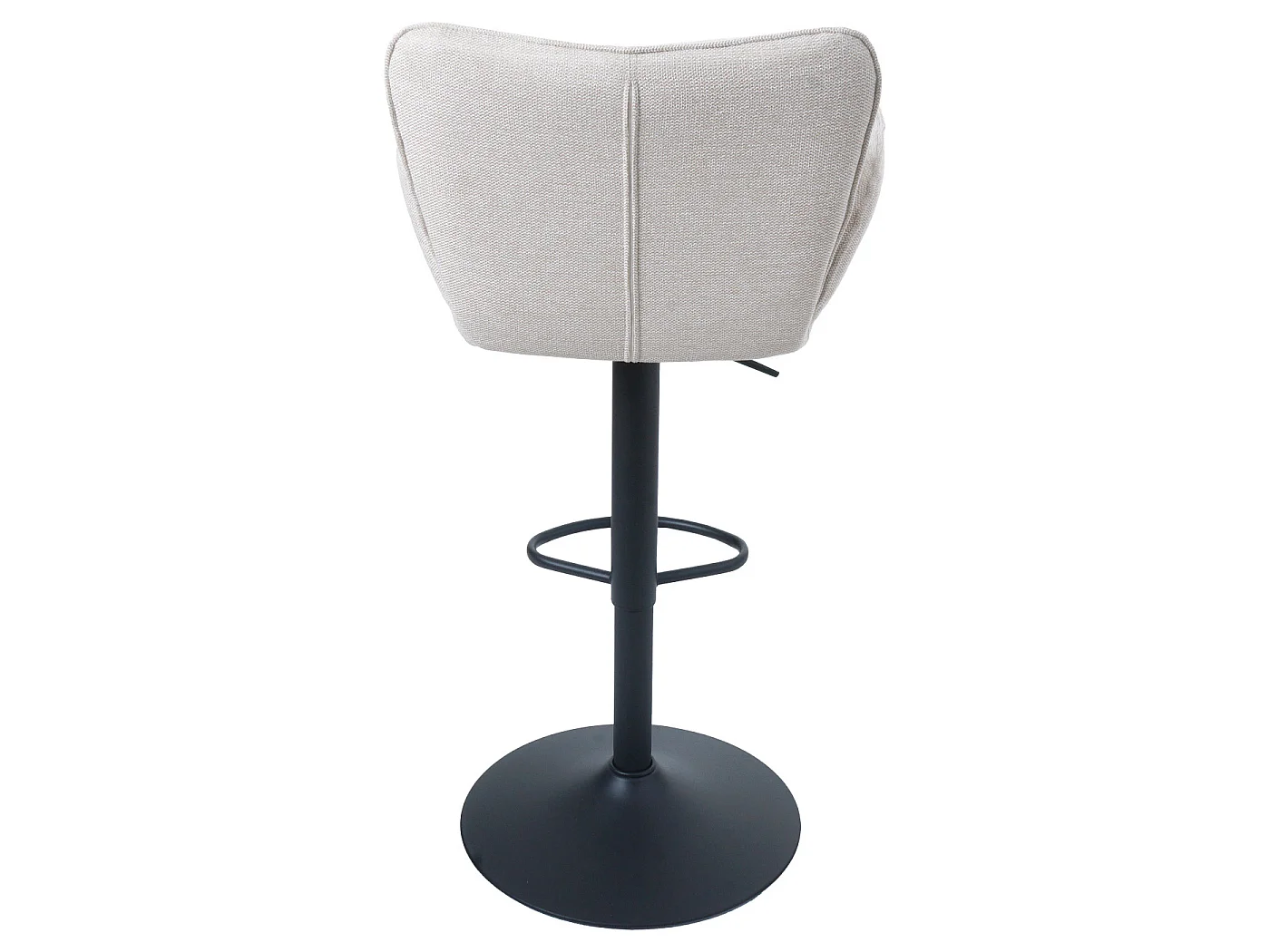 Tabouret de bar MCW-M67,  pied crème, pied noir