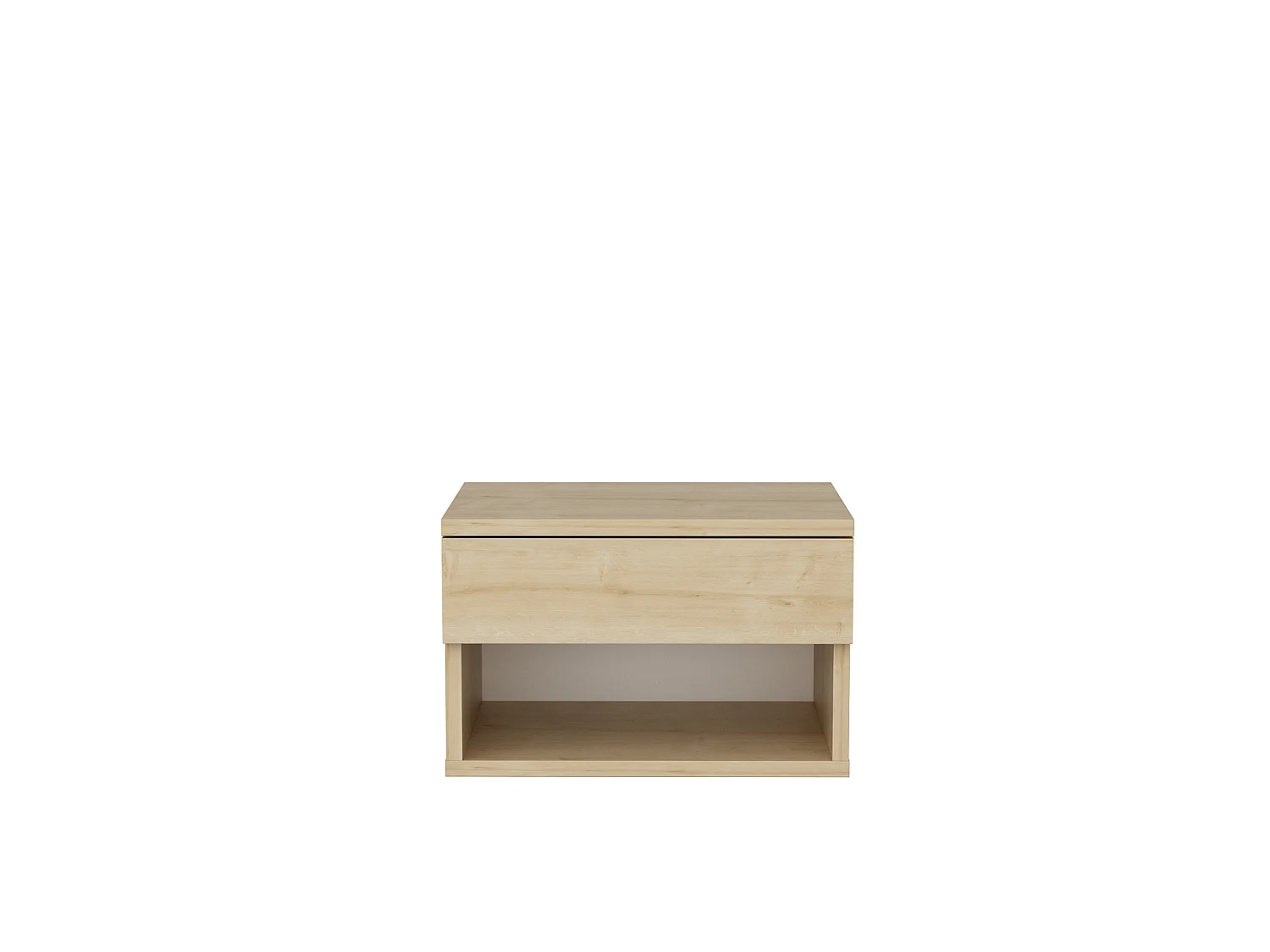 Nachtkastjes met metalen frame, lade en open planken – Set van 2