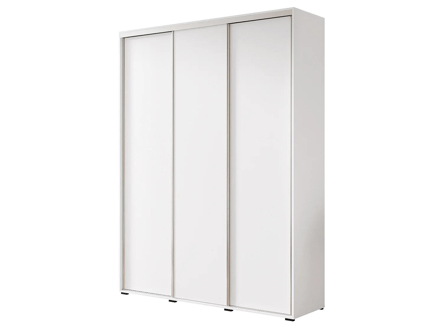 Armoire RAVEN 180 cm Blanc et détails argentés