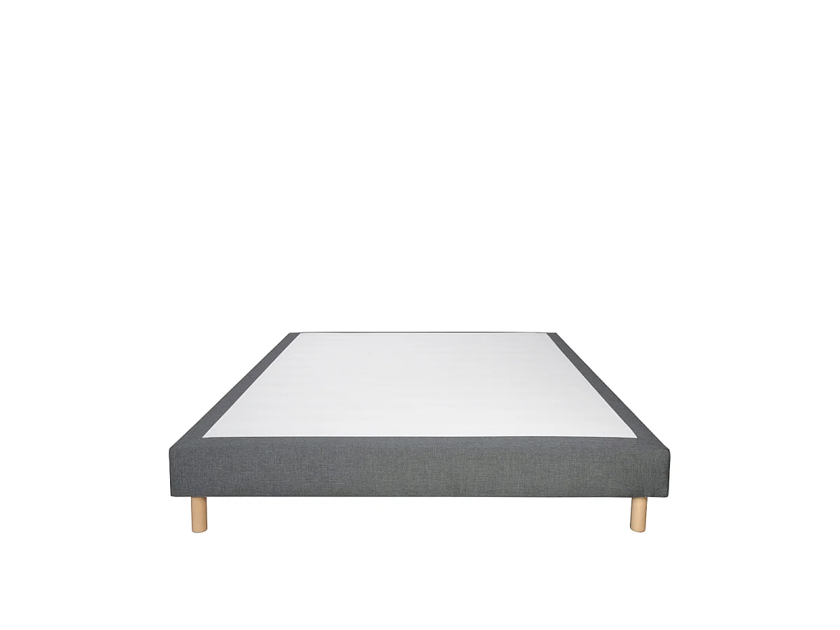 Sommier tapissier Tissu SISAL - gris foncé - 140x190