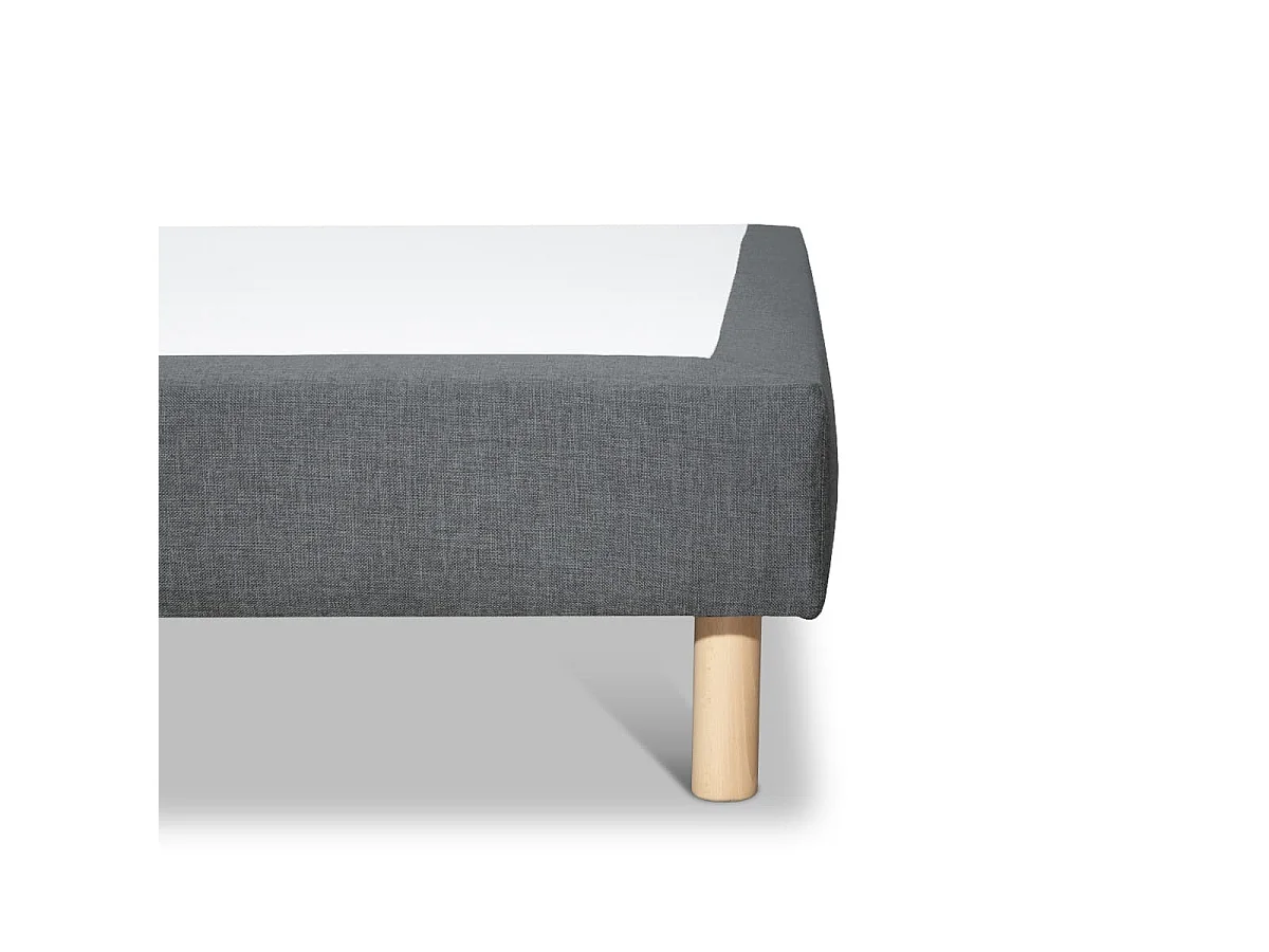 Sommier tapissier Tissu SISAL - gris foncé - 140x190