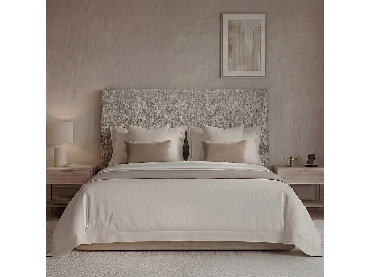 Tête de lit Tissu SISAL - Noir - 160x120 cm