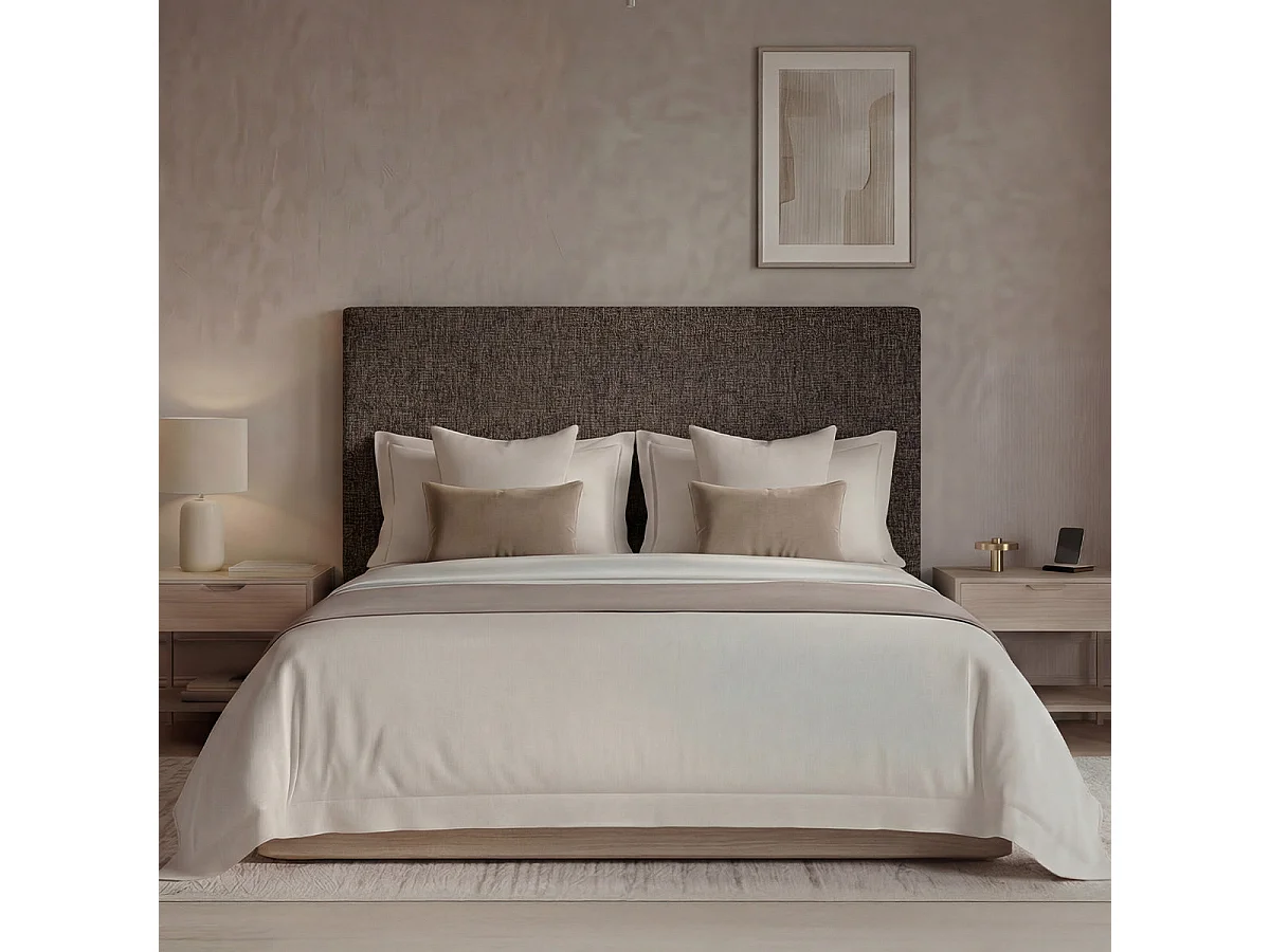 Tête de lit Tissu SISAL - Noir - 160x120 cm
