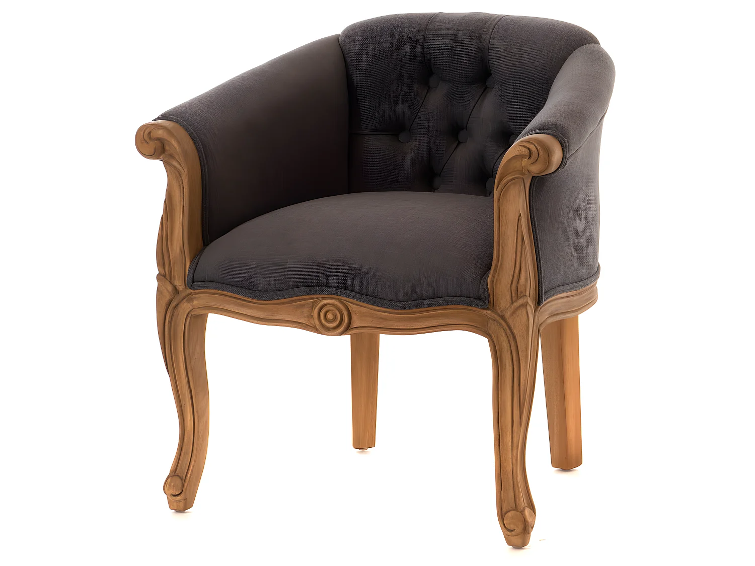 Fauteuil Crapaud gris foncé
