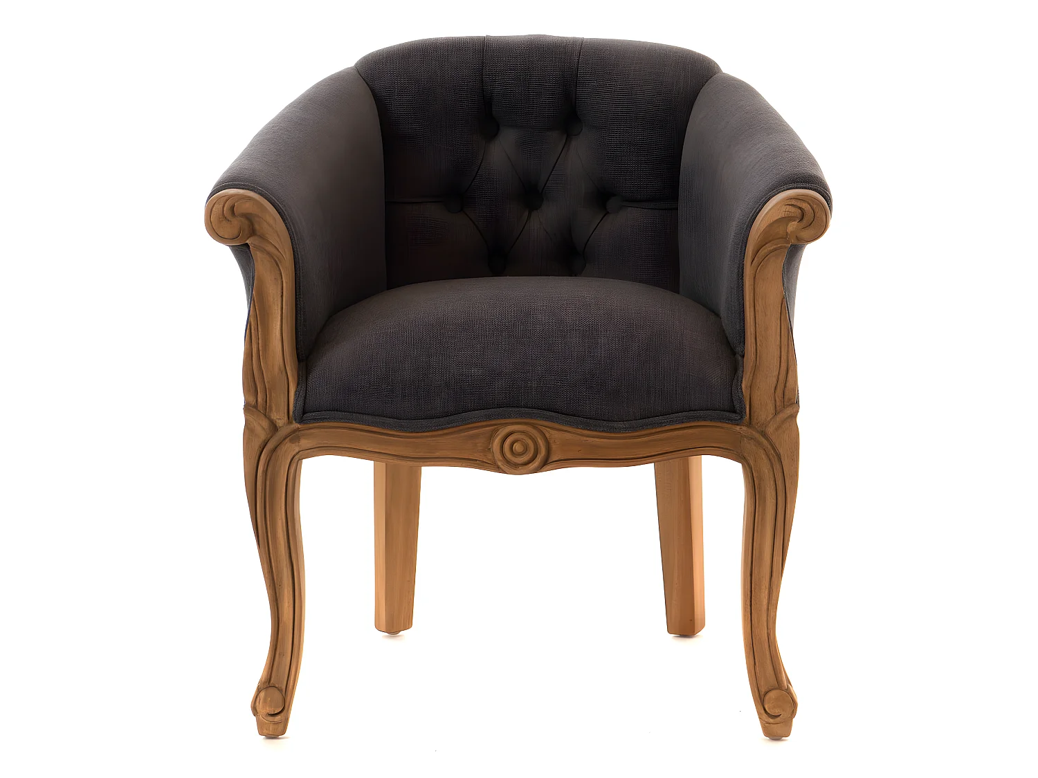 Fauteuil Crapaud gris foncé