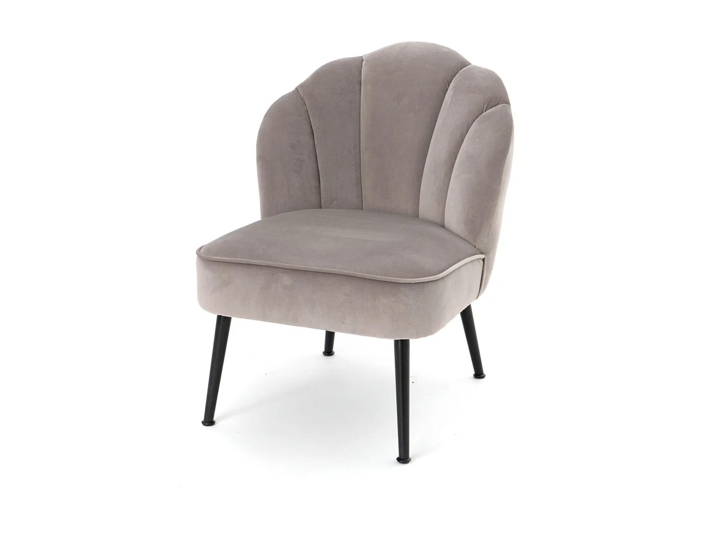Fauteuil Flore gris en velours