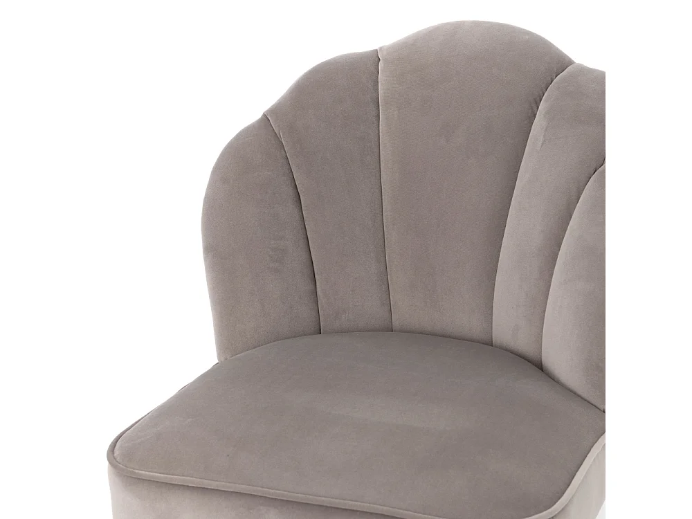 Fauteuil Flore gris en velours