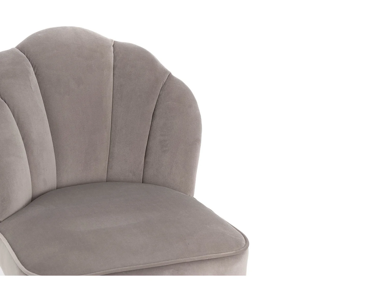 Fauteuil Flore gris en velours